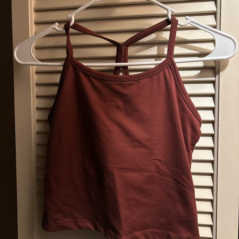 Women's Brown workout Tank Top